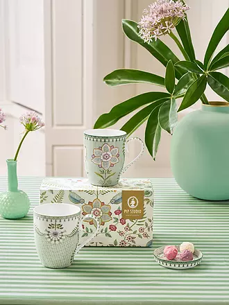 PIP STUDIO | Henkelbecher 2er Set Large LILY & LOTUS 350ml Light Green | 